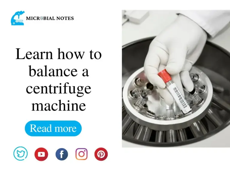 balance a centrifuge machine