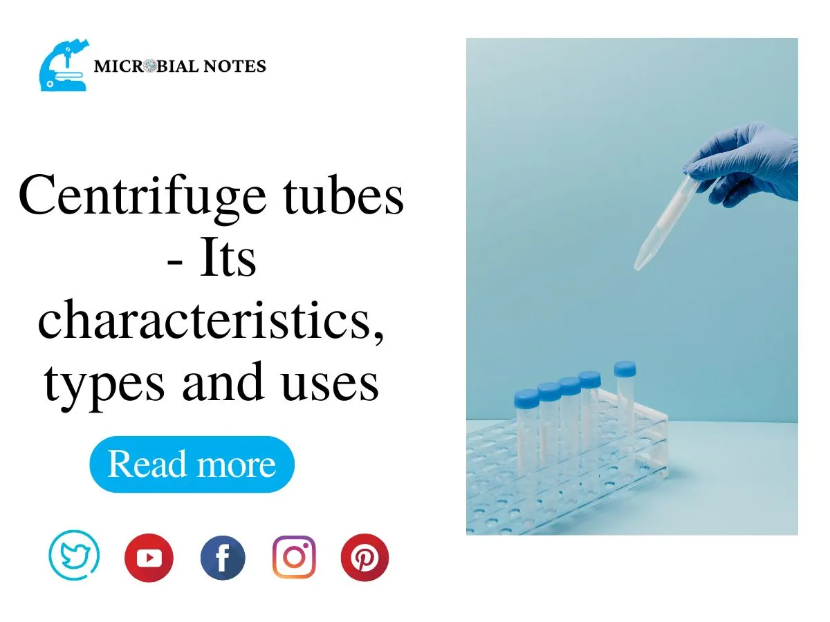 Centrifuge tubes - Its characteristics, types, and uses